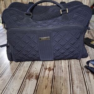 Stylish Quilted Navy Travel Bag